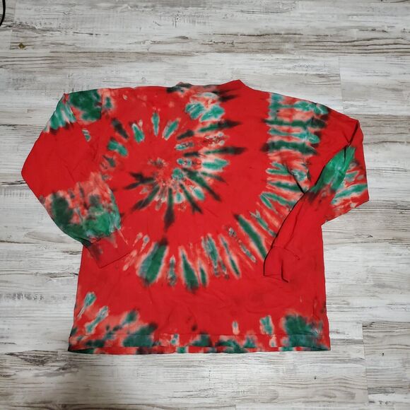 Converse Teddy Bear Tye Dye Shirt Size XL Hand Tye Dyed Christmas - Picture 2 of 2